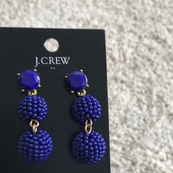 J. Crew dangling orb blue earrings NWT 🎉HP🎉 - Picture 2 of 2